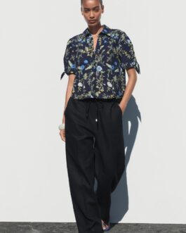 CHEMISE IMPRIMÉE BRODÉE PERFORÉE