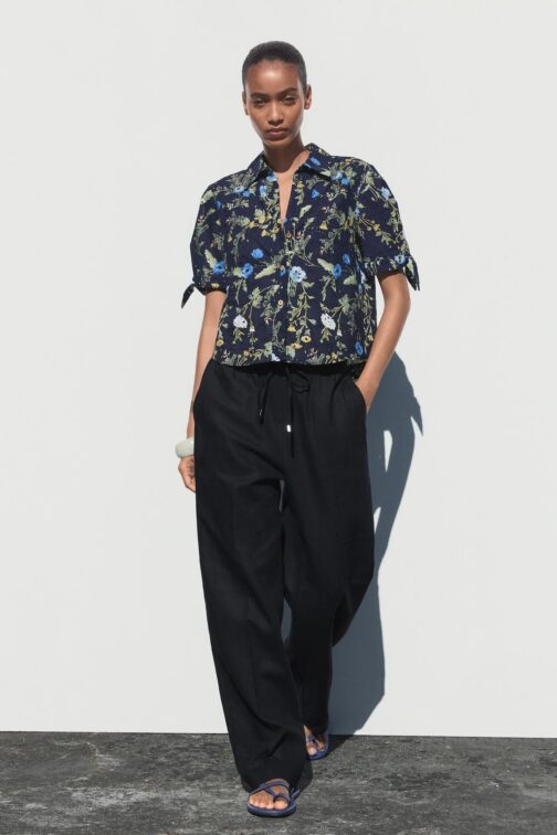 CHEMISE IMPRIMÉE BRODÉE PERFORÉE