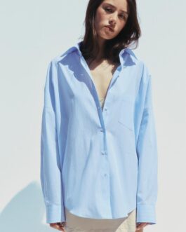 CHEMISE OVERSIZE POPELINE RAYÉE