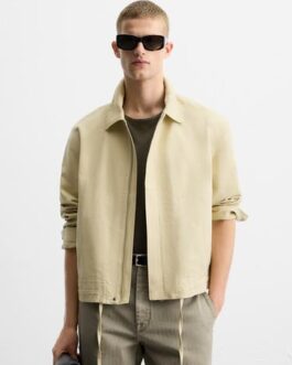 VESTE EN COTON ET LIN