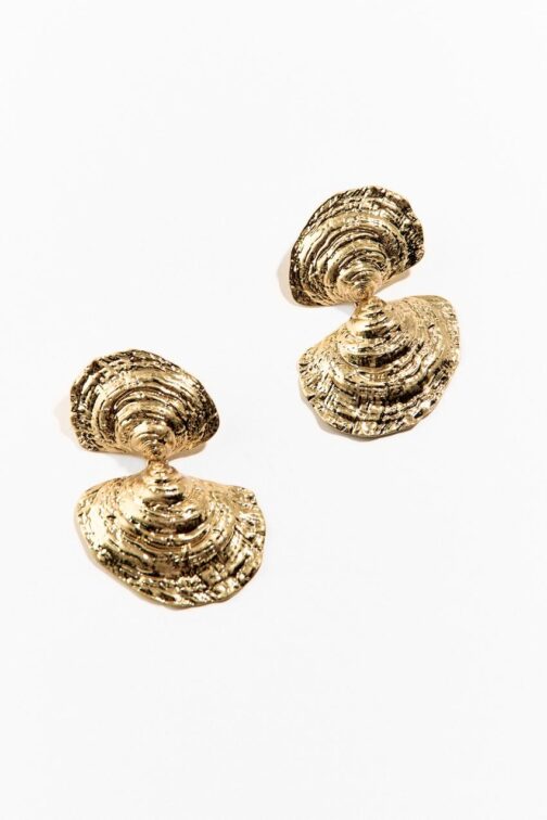 BOUCLES D'OREILLES DOUBLE COQUILLAGE