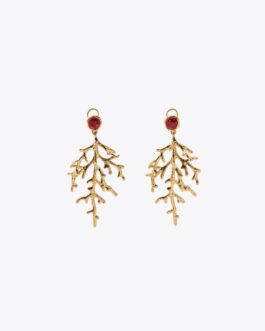 BOUCLES D’OREILLES PIERRE CORAIL