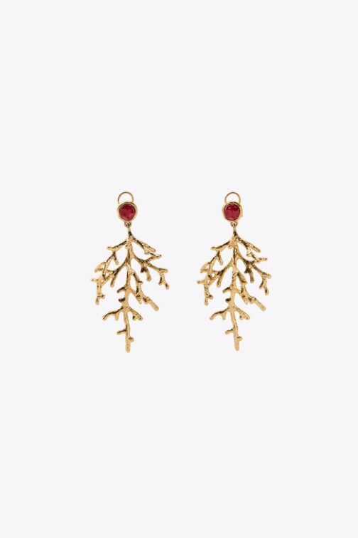 BOUCLES D'OREILLES PIERRE CORAIL