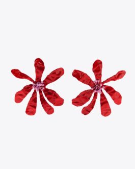 BOUCLES D’OREILLES FLEUR EN MATIÈRES VARIÉES FANTAISIE